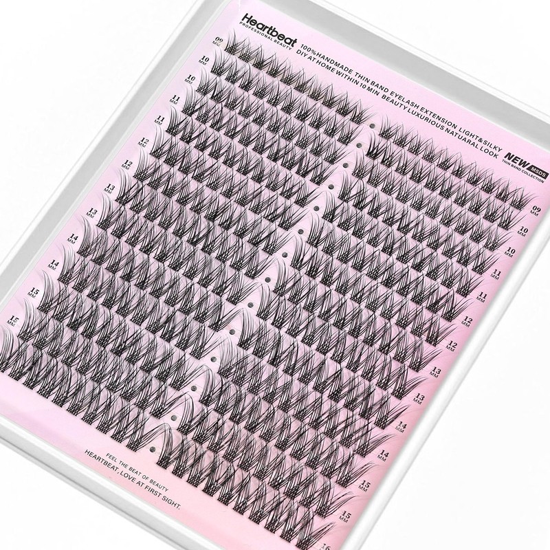 Happy Heartbeat Natural Lash Clusters Thin Invisible Band Eyelash Extension