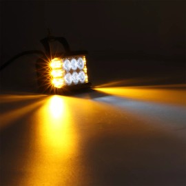 21ST For 17-23 Ford Raptor F-150 4'' Amber Side Strobe LED Pod Ditch Mount Wire Kit