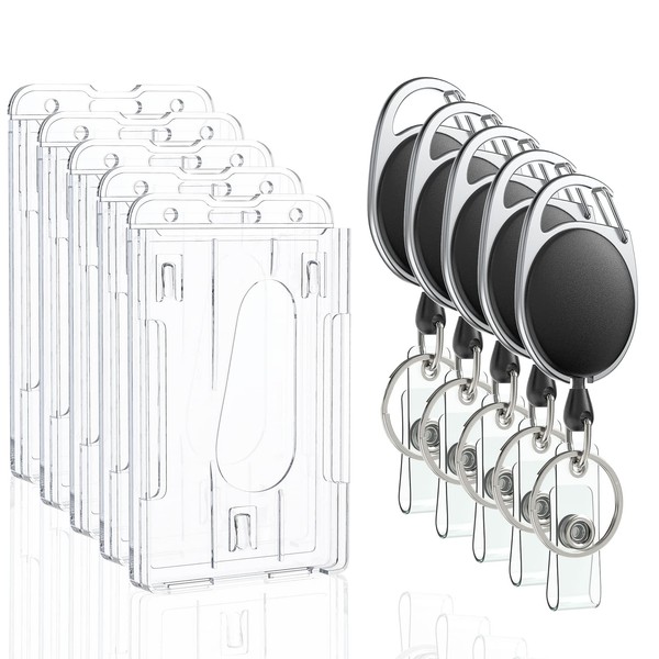 Uniclife Vertical ID Card Holder for 2 Cards with Thumb