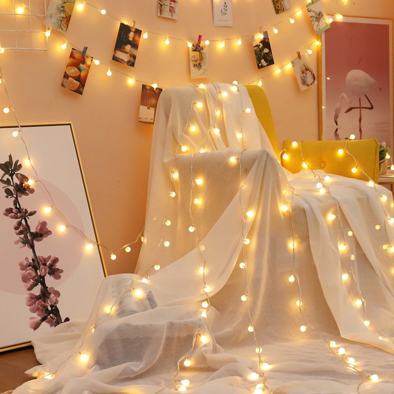 Solar String Lights 20 LED Beads 8 Modes 16.4ft Length