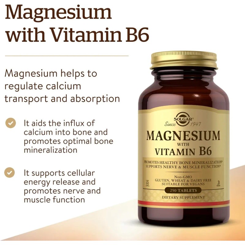 Magnesio Con Vitamina B6 X 250 Comprimidos