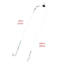 Rodeel 8 PCS Sea Fishing Rigs Pulley Rig Double & Single Hook Clipped (4 PCS Single & 4 PCS Double Pulley Rigs)