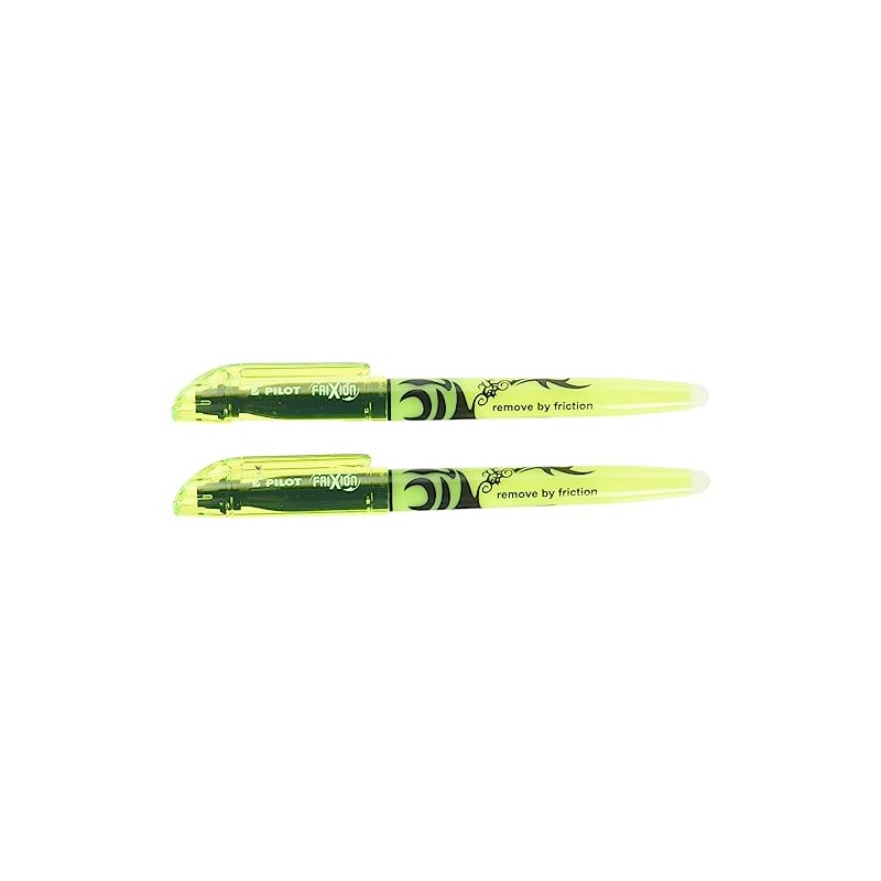 Pilot Frixion Light Erasable Highlighter - Yellow, Pack of 2