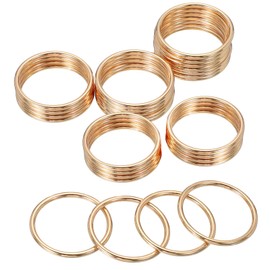 PATIKIL Metal O Rings 30mm / 1.2", 20 Pack Electroplated Zinc Alloy O Ring Buckle Seamless Welded Round Rings for Bags Purse Belts Hardware DIY Craft Dog Leashes, Gold