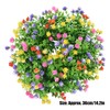 Flower Wreath Spring Babysbreath Faux Round Flower Wreath for Living