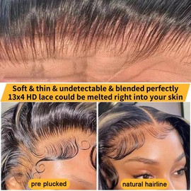 Tosiboy Balayage Highlight Ombre Lace Front Wig Human Hair Pre Plucked Ash Blonde 13x4 HD Lace Frontal Wigs Human Hair FB/27 Body Wave Glueless Wigs Human Hair with Natural Hairline 22 Inch