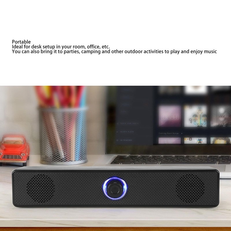 GOWENIC Altavoces para Computadora, Barra de Sonido de Escritorio con