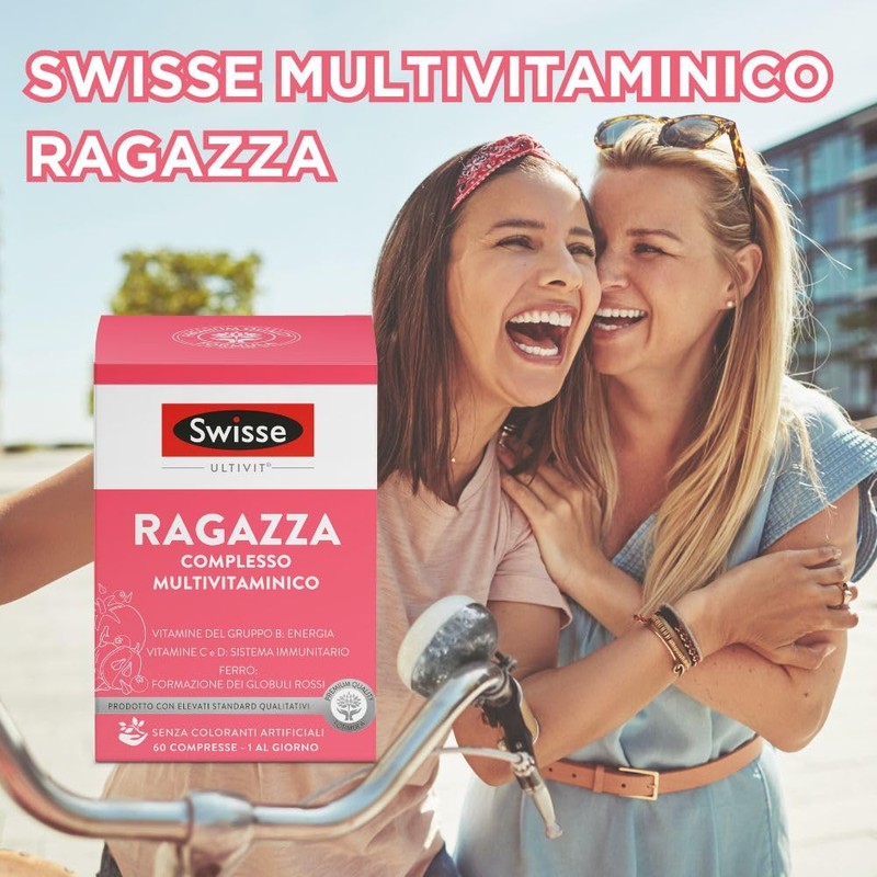 SWISSE Ultivit- Multivitaminico Ragazza con Zinco e Vitamine per Riduzione