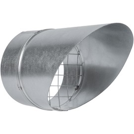 Vent Systems 4" Inch Galvanized Steel Duct Vent Cap - Vent Cover for Ducting - Exhaust Duct Pipe Cover with Hood - Dryer Vent Cover - Mesh Screen - Duct/HVAC Air Vent Deflector Plug - End Cap