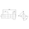 LIXIL INAX Hook Component A-3682 for 24mm Slide Bar