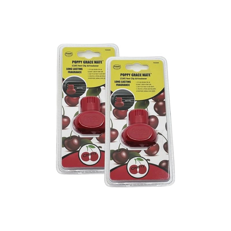 Poppy Grace Mate EVA Car Fragrance, Cherry, Pack of 2