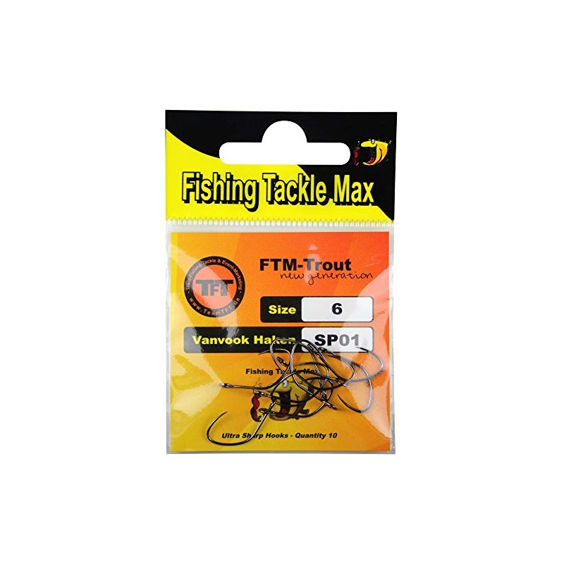 FTM Spoon Hooks Barbless – 10 Trout Hooks for Blinkers,