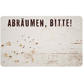 Inkognito Frühstücksbrettchen 23 x 14 cm • 68072 ''Abräumen bitte Künstler Wilson - Schork • Dies & Das • Küche & Frühstück • Frühstücksbrettchen • Schneidebrettchen • Brettchen