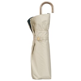 [2025] Wpc. 801-13217-102 Parasol Blackout Dome Umbrella, Ruffle, Mini Beige, 100% Light Blocking, UPF50+/Heat/Rain/Rain Protection, Folding Umbrella, Ribs, 21.7 inches (55 cm), Work Commute, School,