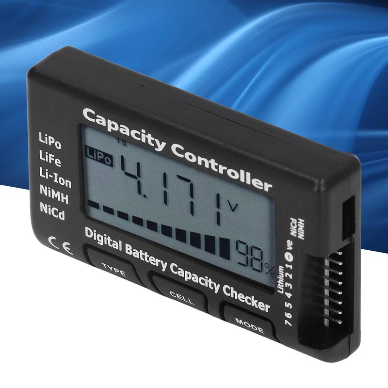 Digital Battery Capacity Checker Voltage Tester Capacity Percentage Meter for