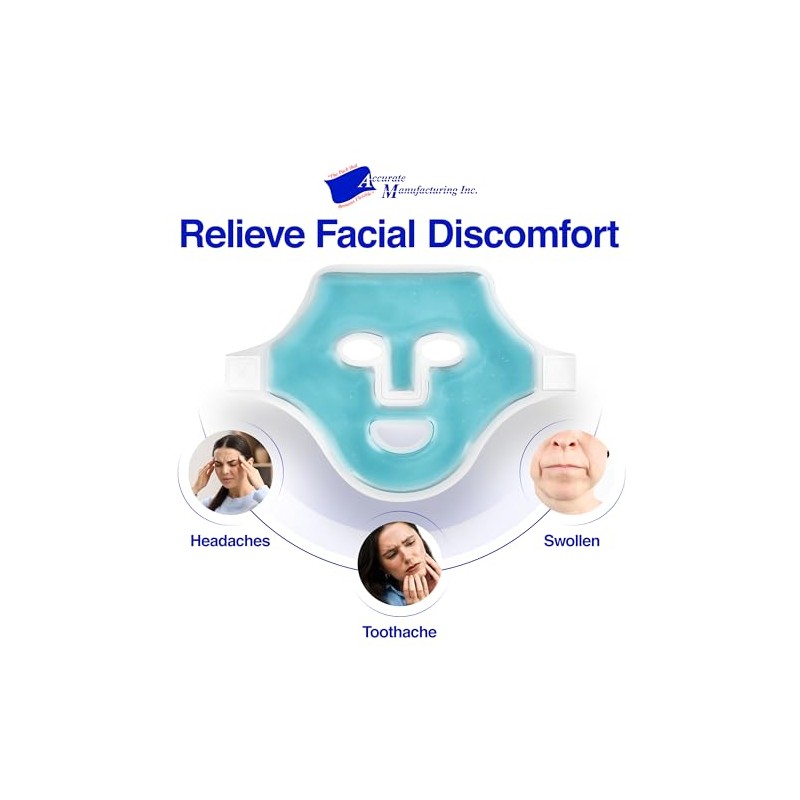 Paquete de hielo facial de Accurate Manufacturing, Paquete de 1,