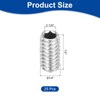 sourcing map Socket Set Screws,25Pcs 1/4"x1/2"- 304 Stainless Steel Hex