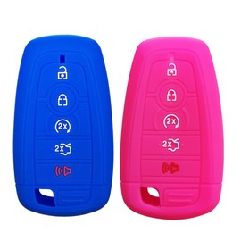 Coolbestda for 2018 2019 2020 2021 Ford Bronco Mustang Fusion Raptor F250 F350 F450 F550 Edge Explorer Expedition 2Pcs Keyless Entry Pouch Remote Key Fob Cover Case Protector