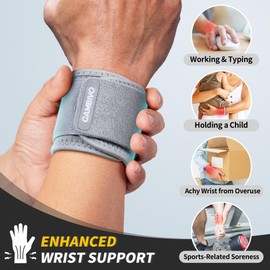 CAMBIVO Wrist Bandages Strength Training, Pack of 2 Adjustable Wrist Support Sports, Wrist Wrap for Fitness, Gym, Sports Protection, Everyday Use