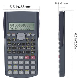 Helect 2-Line Engineering Scientific Calculator, Suitable for School and Business (Black)