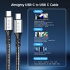 VANOVEI Thunderbolt 4 Cable, 240W 6.6ft USB C Data Cable