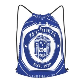 Ioiecock Sorority Paraphernalia Zeta Drawstring Backpack 14"X16.9" Crest Bag. This Bag Is Printed With Your Group'S Crest, Allowing You A Special Drawstring Bag For Jogging And Hiking