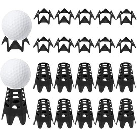 Plastic golf tees set-20 pack, 10 tall & 10 small indoor/outdoor golf simulator tees for training - Color: White