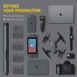 Fanttik Mini Electric Screwdriver, Precision Screwdriver Set with 24 Magnetic Pr