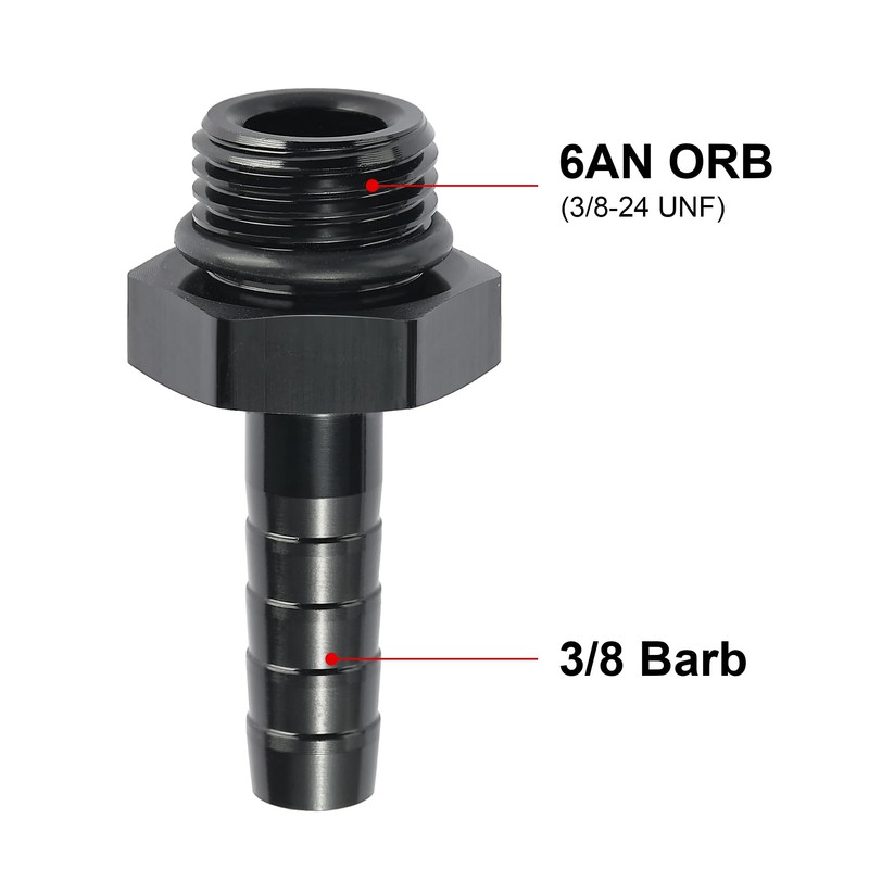 EVIL ENERGY 6AN ORB Male to 3/8" Hose Barb Fuel
