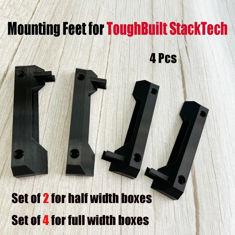 JILINWEI 8Pcs Mounting Feet for ToughBuilt StackTech,Mounting Plate Brackets Cleats