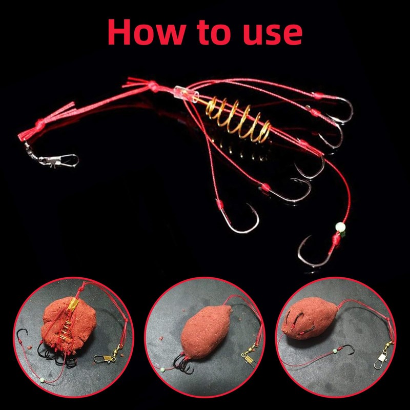 Fishing Feeder Carp Fishing Hooks with Fishing Spring Carp Feeder