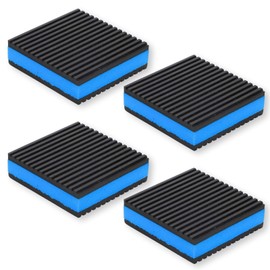CHASO Anti-Vibration Mat, Rubber Mat, Set of 4, Anti-Vibration Pad, Vibration Absorption, Washing Machine, Outdoor Unit, EVA Cushion, 3.0 x 3.0 x 0.9 inches (76 x 76 x 22 mm), Blue