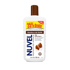 Nuvel Crema Corporal e Hidratante Facial con Manteca de Karité, 750 ml | Piel Seca y Sensible | Crema Corporal y Facial para Hombre y Mujer