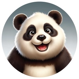 Screen Door Magnets - Patch Small Holes & Keep People and Pets from Running Into Screen Doors with Magnetic Screen Door Savers - Made in USA - Panda - 6 x 6 inches - Pack of 2 (1 Pair)