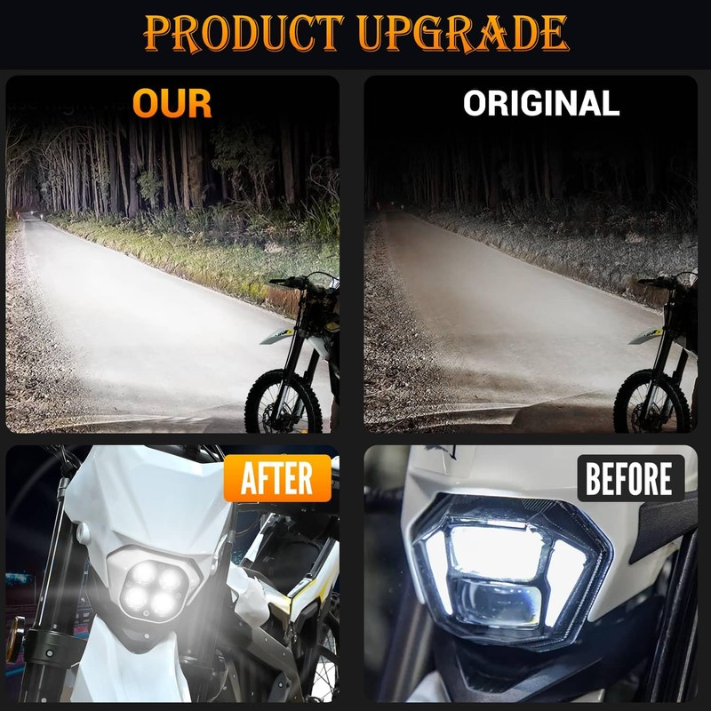 OICCTBF Upgrade LED Headlight Kit with White Cover,Plug N Play