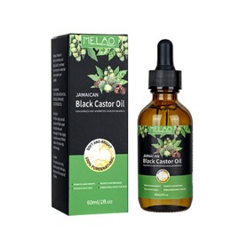 Hobaca 100% Natural Jamaican Black Castor Oil, 2 fl oz, Stimulates Hair Growth, Moisturizes Hair & Scalpe Strengthens Hair, Cold-Pressed