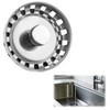 Kitchen Sink Basket Strainer Plug, 52mm Mini Stainless Steel Kitchen