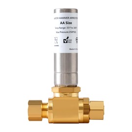 (1-Pack) SECKWHALE Stainless Steel Water Hammer Arrestor,3/8" X 3/8" OD Comp Connection for Dishwasher, Sink, Toilet, Faucet Banging, Stop Pipe Knock Reduce Banging Noise(Pack-1)