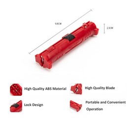 Cable Stripper for Coaxial Cable, 4.5-8mm Universal Stripping Tool, Universal Electric Wire Stripper, Stripper for Coaxial Cable, Round Cable Stripping Tool 1 Piece (Red)