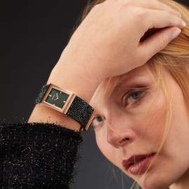 Sekonda Rocks Ladies 26mm Quartz Watch in Green with Analogue Display, and Green Rock Crystal Bracelet 40460