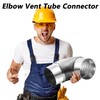 4 Inch 90 Degree Galvanized Dryer Elbow Vent Tube Connector