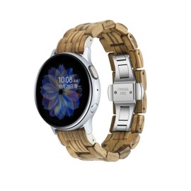 AIYIBEN Quick Release Watch Strap Natural Wood Choice of Bracelet Colour and Width 18mm, 19mm, 20mm, 21mm, 22mm, 23mm or 24mm