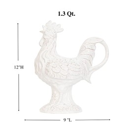 Juliska Clever Creatures Rousseau Rooster Pitcher