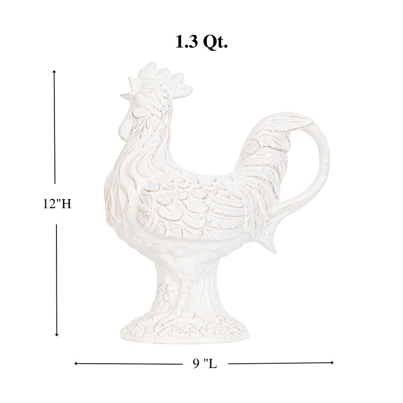 Juliska Clever Creatures Rousseau Rooster Pitcher