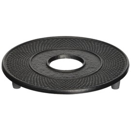 Iwachu 17002 Kamashiki Round Arare, Large, Black, φ5.3 inches (13.5 cm), Nambu Ironware