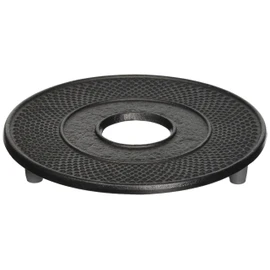 Iwachu 17002 Kamashiki Round Arare, Large, Black, φ5.3 inches (13.5 cm), Nambu Ironware