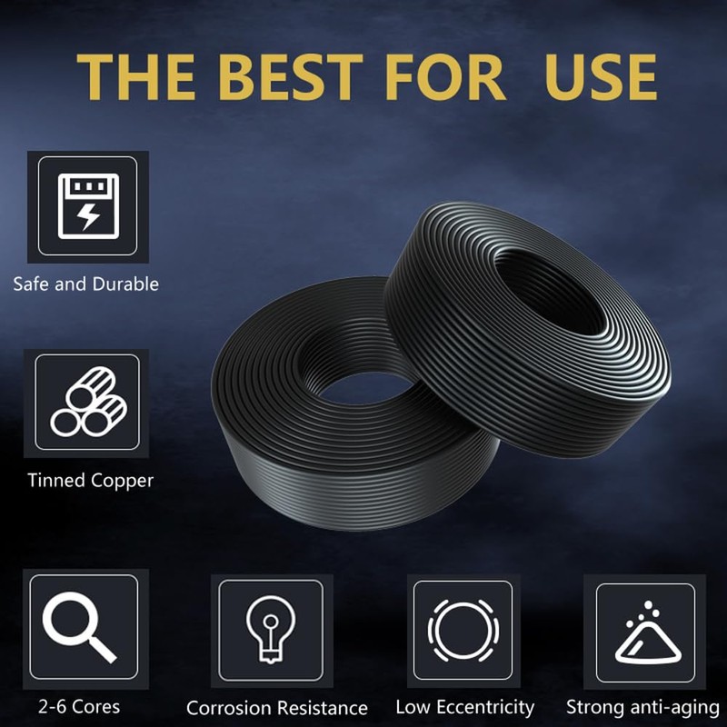 22 Gauge Wire, 6-Conductor Electrical Wire. 22 AWG Stranded Flexible
