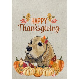 Cocker Spaniel Buff - HHS Best of Breed Thanksgiving Garden Flag
