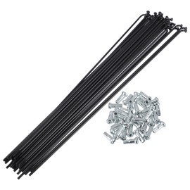 RATCHROLL 1 Set Universal Bicycle Spokes 13G 247mm Length Bike Wheel Spokes Nipple Black 45 Steel