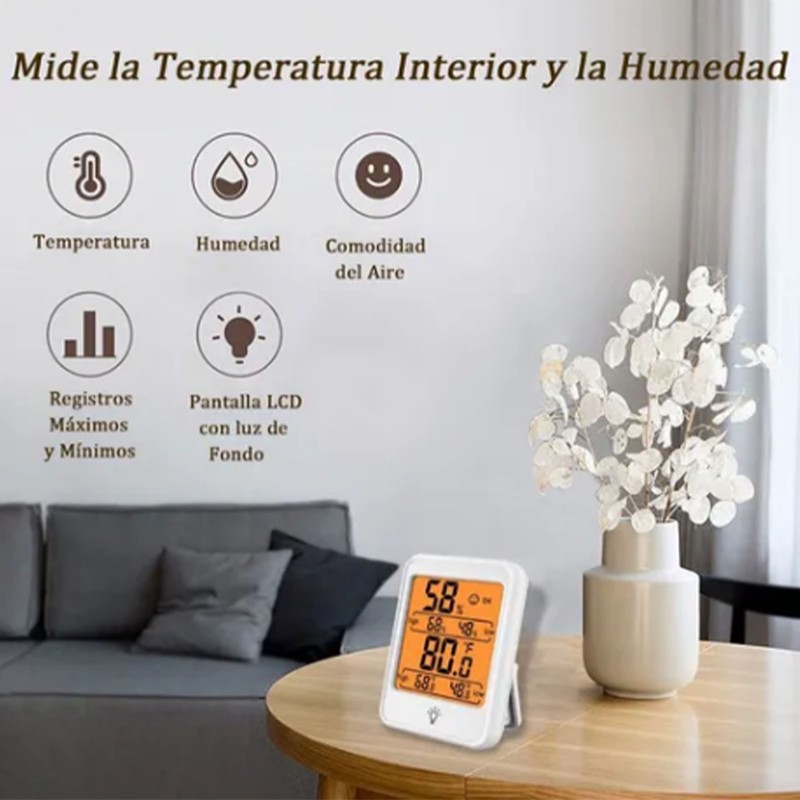 Thermometer Hygrometer Indoor Digital Temperature Humidity Monitor Meter with Backlight